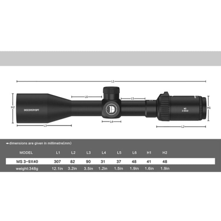 DISCOVERYOPT MS 3-9X40 Rifle Scope