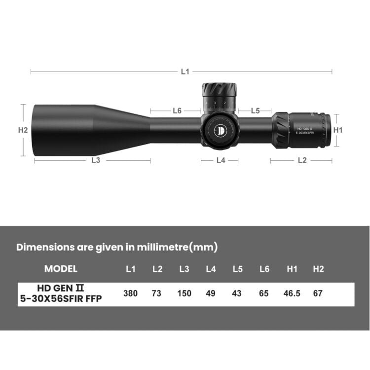 DISCOVERYOPT HDGENII 5-30x56 SFIR Rifle Scope
