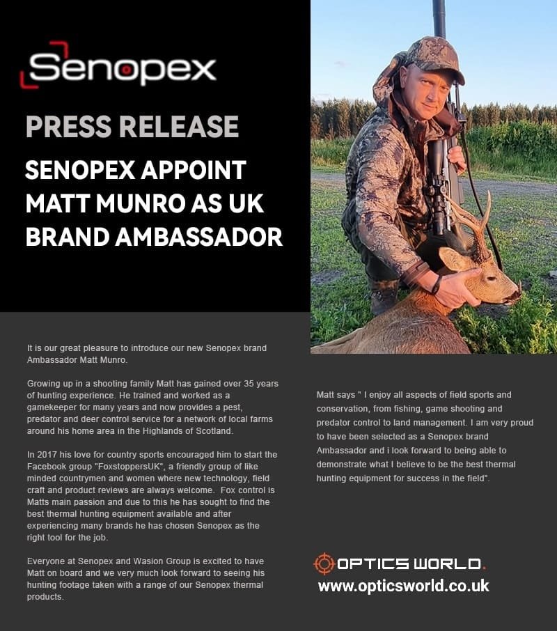 Senopex Appoints Matt Munro as UK Brand Ambassador