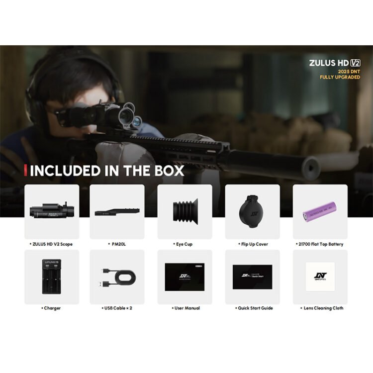 DNT ZULUS HD V2 5-20X LRF Digital Night Vision Rifle Scope